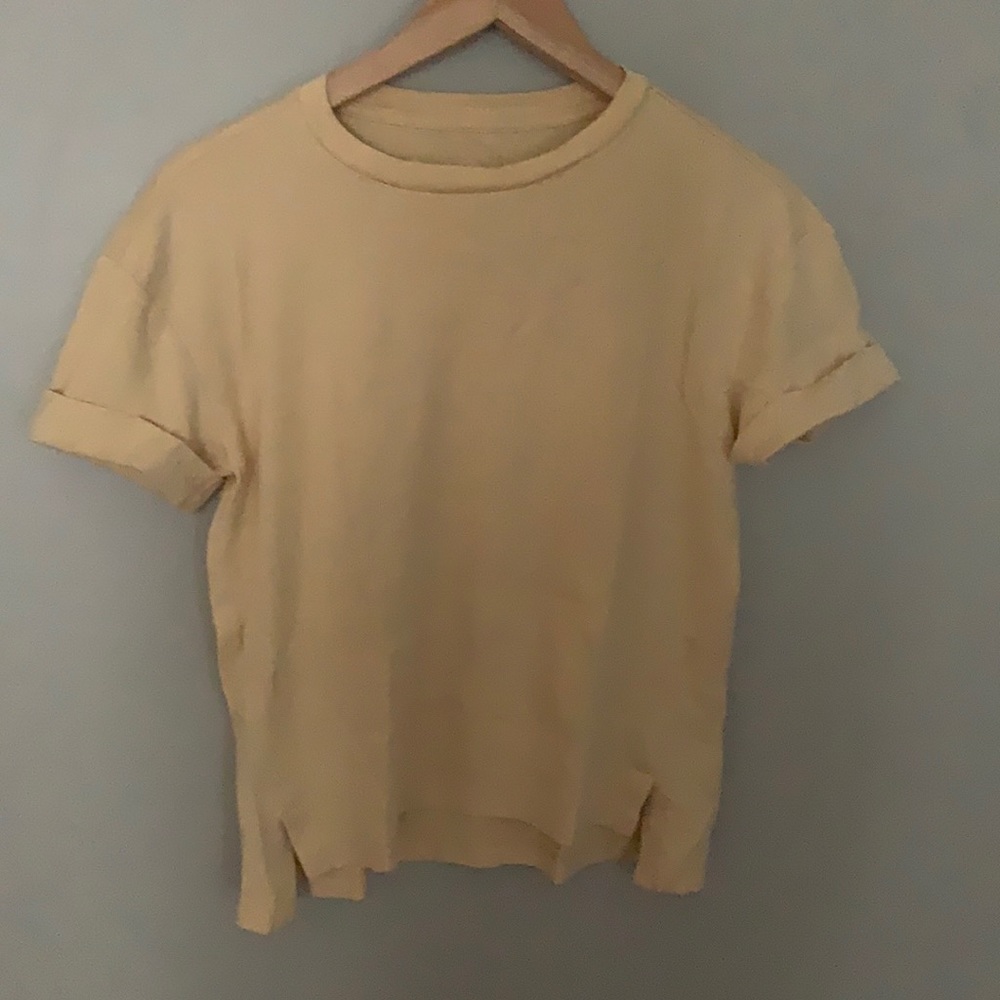Plain Yellow Short Sleeve Tee
